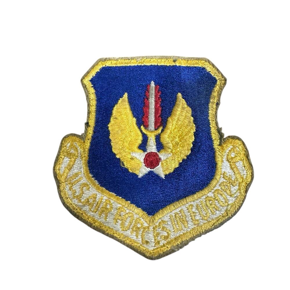 Vtg US Air Forces in Europe USAFE Patch Vintage Air Force Sew On Patch 3.25 x 3"